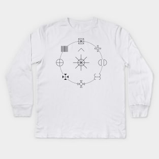 Circle of symbolism Kids Long Sleeve T-Shirt